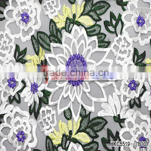 Organdy Product Type High Quality 3D Embroidery Lace Fabric photo-2