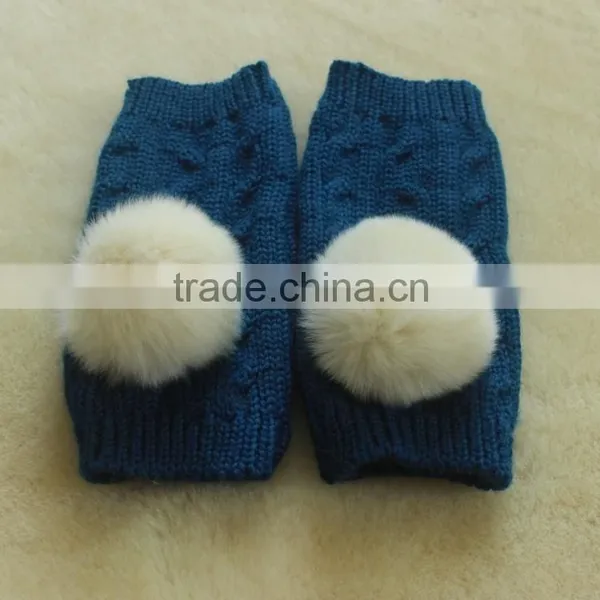 Women Fingerless Comfortable Thick Knit 30%Wool for Fashion Girl Knitted Gloves photo-6
