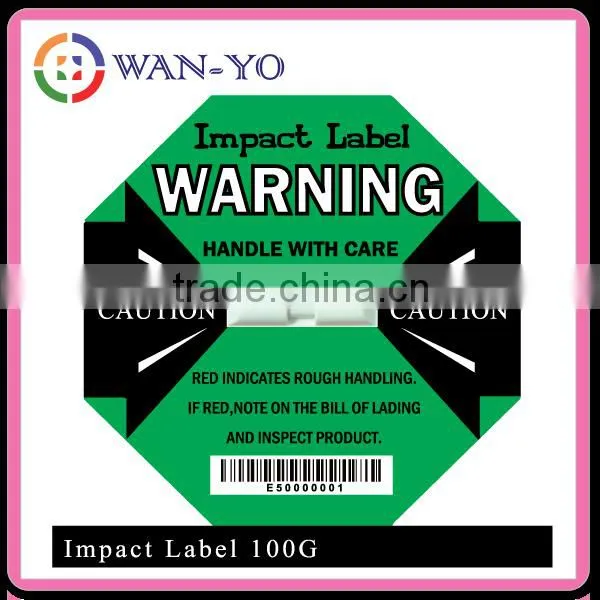 [Impact Label- Shock Label 100G Green Impact Sticker ]