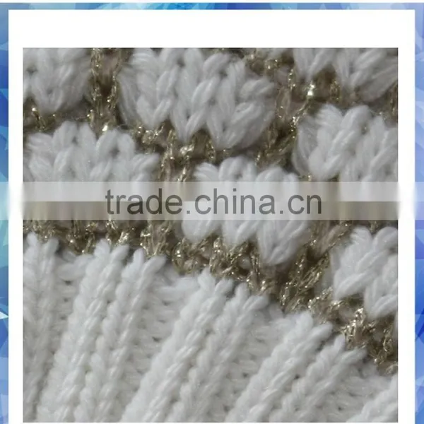 Lurex Popcorn Knit Knit Beret for Women photo-4