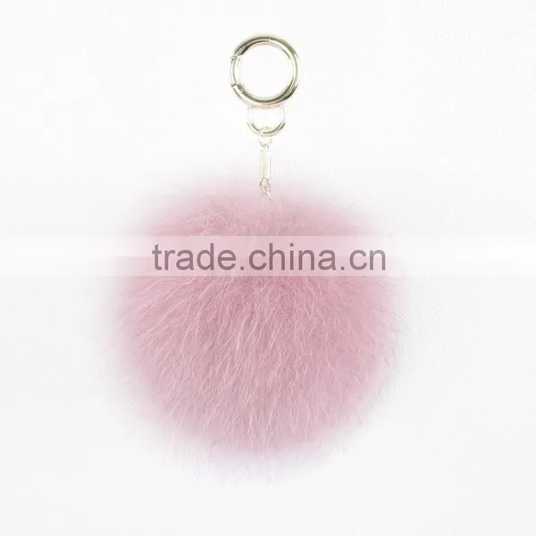Fashion Design Factory Wholesale Fox Fur Pompoms Keychain Lovely Keychain With Fur Pompoms KZ151001 Quality Choice photo-2