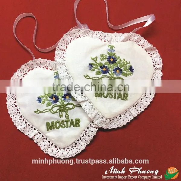 Flower Fragrant Bag With Hand Embroidery Gift for Essential Air Freshing photo-2