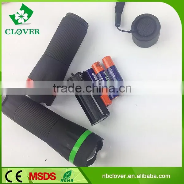 3*AAA Battery 120LM Plastic 1W Led Flashlight Plastic Torch photo-2