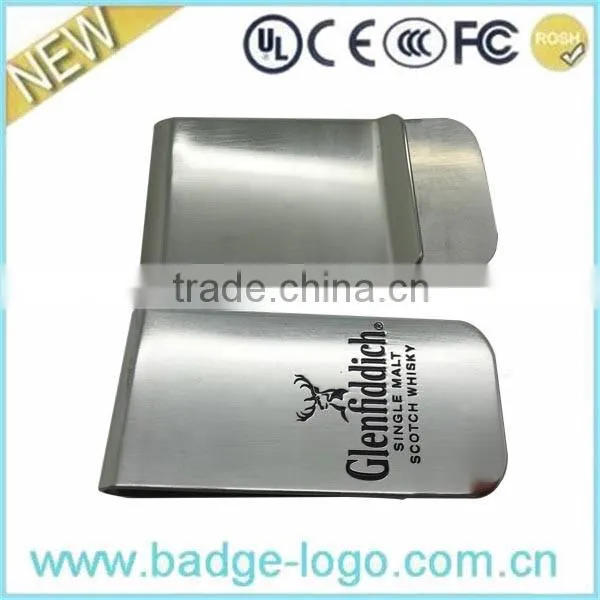 Custom New Design Laser Logo Stainless Steel Money Clip photo-3
