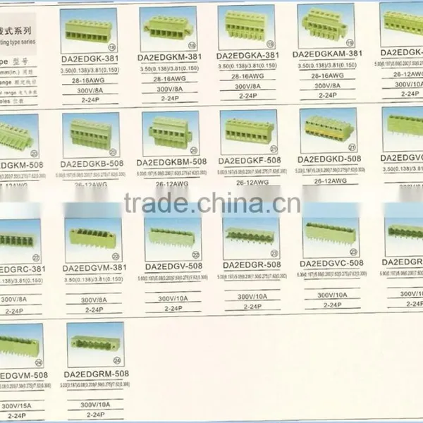Factory Price Connector Green 5.08 5.00 mm Wire Connecting wp Push Socket Terminal Block photo-5