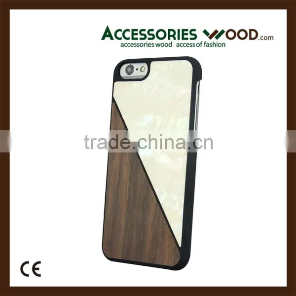 Hot Selling Cheap Shell and Wood Mobile Phone Case for Iphone photo-2