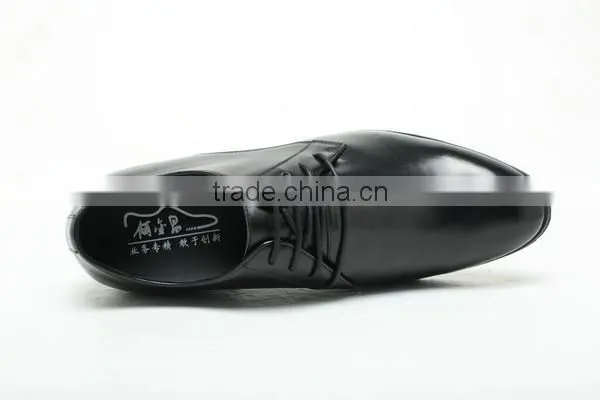 Black Genuine Leather Height Increasing Elevator Shoes for Men photo-4