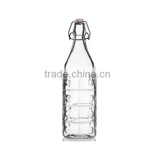 1000ml Glass Water Drinking Bottle With Bubble Design photo-3