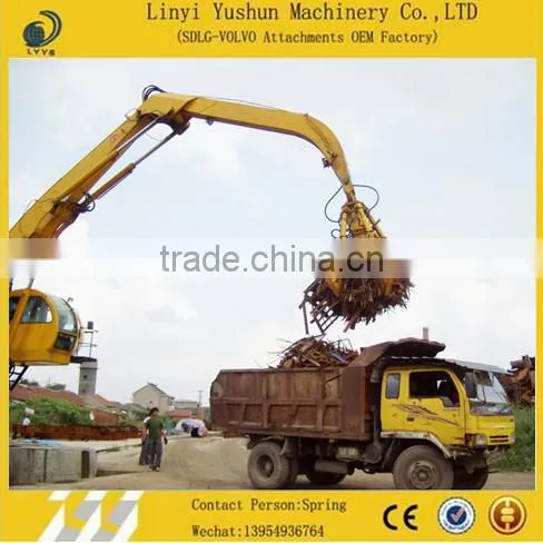 Log Trailers With Grapple, Hydraulic 360 Degree Rotating Grapple for All Kinds of Excavator
