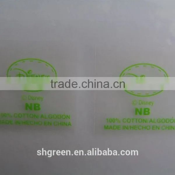 Transparent Film Size Heat Transfer Label Tags for T-shirt photo-3