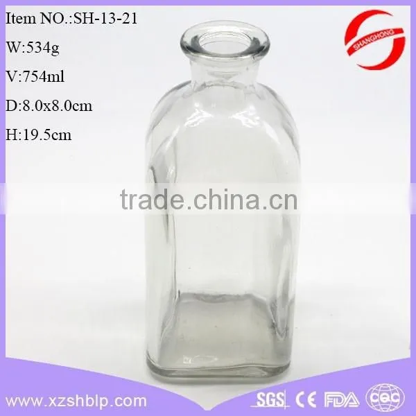 700~750ml Square Wonderful Harmony Transparent Aroma Diffuser Glass Bottle photo-2