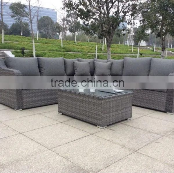 Patio Sectional Furniture Wicker Rattan Sofa Set With Cushions photo-5