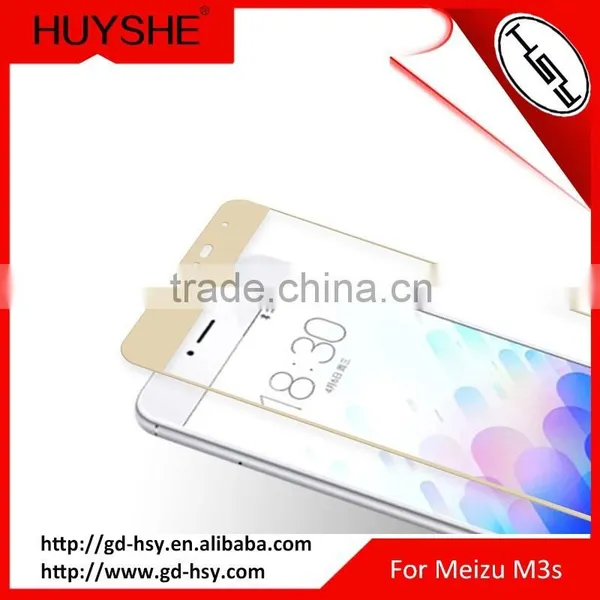 HUYSHE Cell Phone Anti-expolsion Screen 2.5D Full Cover Guard for Meizu M3s 9H Tempered Glass Protector photo-2