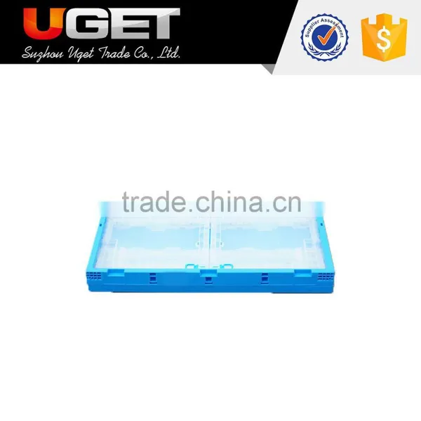 New Designed Transparent Side Door Fruit Plastic Foldable Crate photo-5