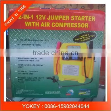 Power Auto 2-IN-1 12V Jump Start With Air Compressor