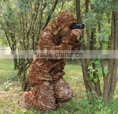 Military Hunting Birdwatching Sniper Ghillie Suit Desert Camouflage Set Clothes photo-2