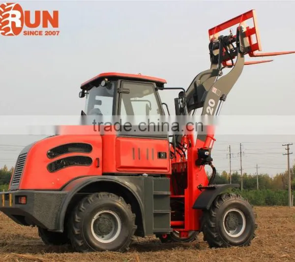 2.0 Ton Qingdao Everun Farm Machinery Small Snow Shovel Loader With Tyre Chain photo-4