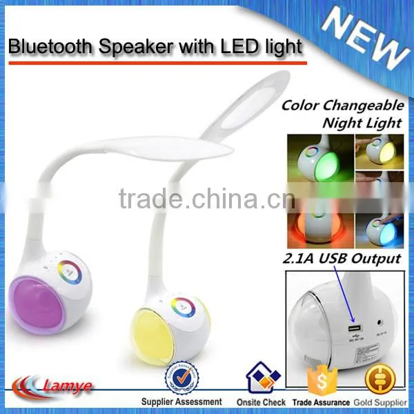China on Sale Multifunctional Bluetooth Flexible Desk Lamp With Mini Speaker Player Music photo-5