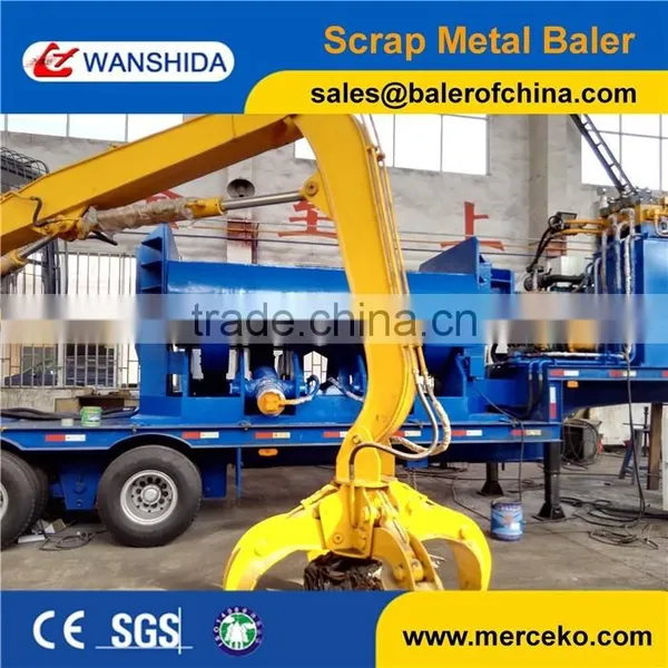 Mobile Scrap Metal Hydraulic Baler Logger for Metal Waste Iron Aluminum Steel Scrap WANSHIDA photo-6