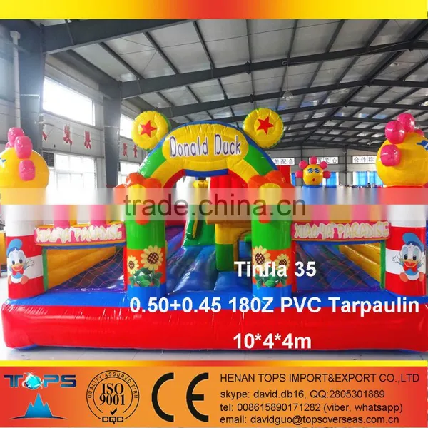 Inflatable Bouncer Happy Yellow Duck Tinfla 35 in PVC Tarpaulin Duck photo-3