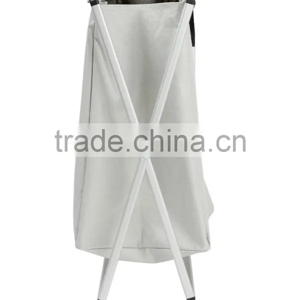 Double Layers Laundry Hamper 2 Compartment Sorters With Aluminum Frame photo-2