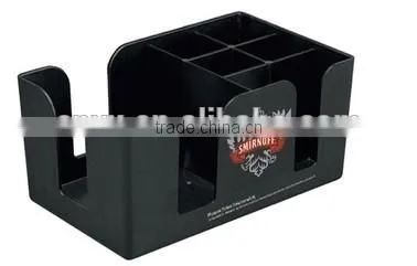 ABS PS Napkin Holder 6 Compartments Barware New Napkin Holder Napkin Straw Stirrer Holder photo-4