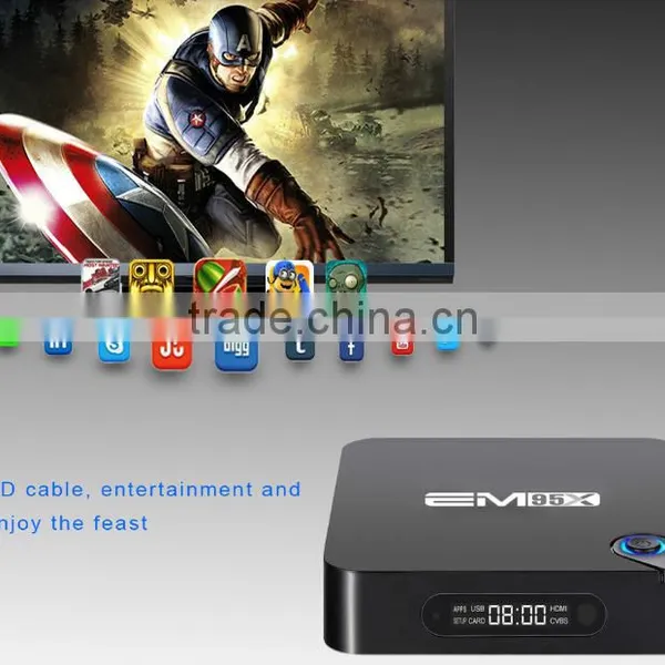 New Arrival EM95X Powerful 2GB/16GB Android 6.0 Marshmallow Quad Core TV Box, Amlogic S905X 4K TV Box For Wholesale photo-4