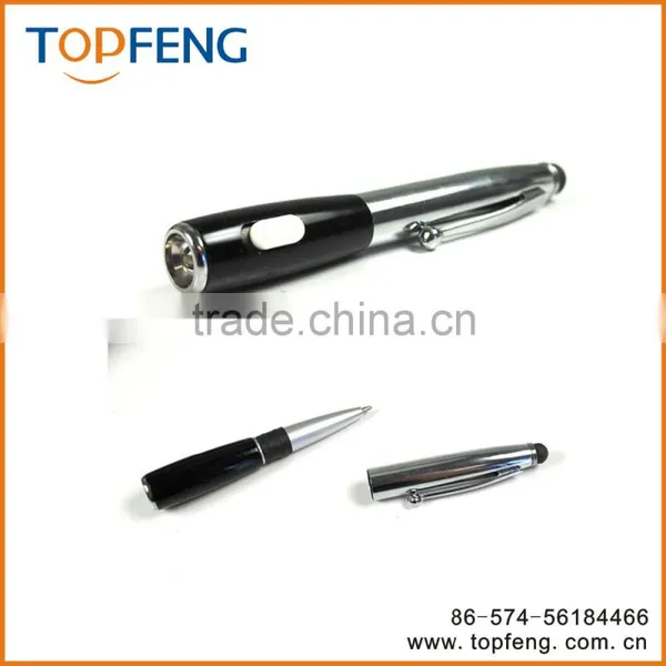 3-in-1 Stylus With Ballpoint Pen and LED Torch/stylus Pens With Glitter photo-3