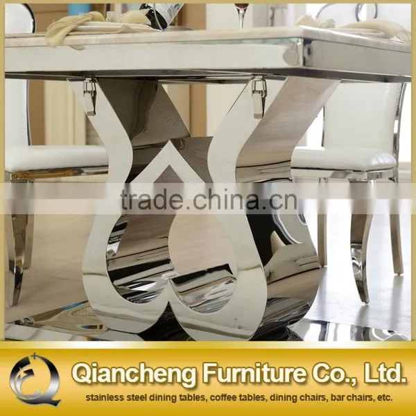 Glass Dining Table Metal and Glass Furniture Foshan Steel Furniture photo-6
