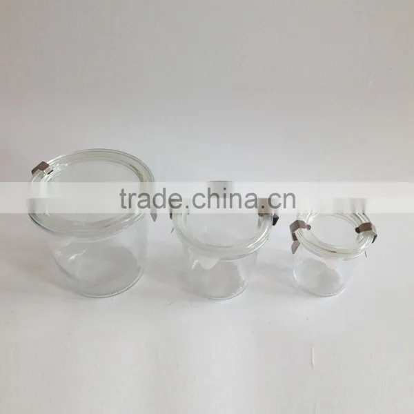 125ml 250ml 540ml Lock Lid Glass Jars With Sealed Silicone Rubber Gasket Ring photo-2
