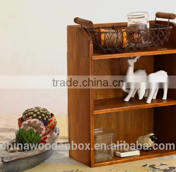 2016 Refined Desktop Mini Wooden Storage Bins Custom Printed Wood Bins Cheap and Nice Desktop Mini Wood Boxes photo-2