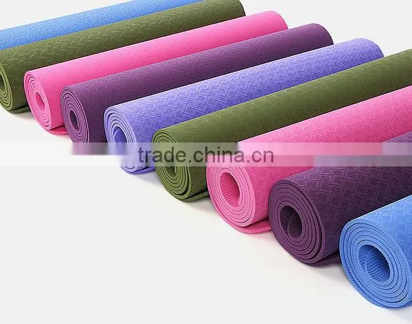 6mm Yoga Exercise Fitness Workout Thick Mat TPE Pilates Gym Festivals Camping photo-2