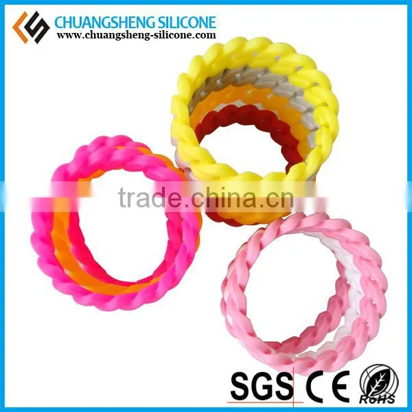 Silicone Twist Bracelet, Wrist Band photo-3