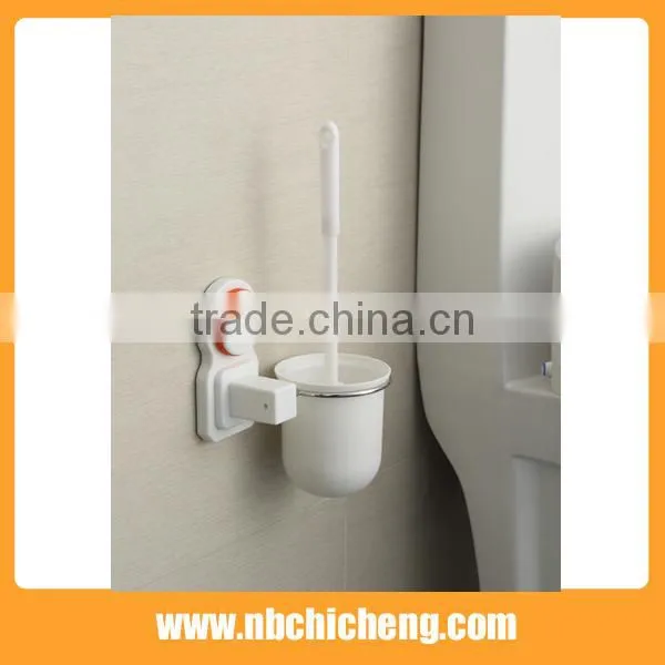 High Quality Wall Mounted Toilet Brush Set Plastic Toilet Brush Holder photo-2