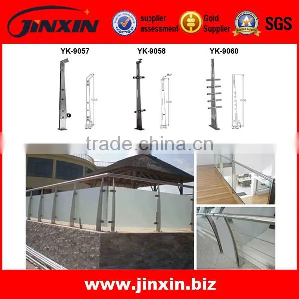JINXIN Inox Rod Railing Stair Balustrade With Solid Wood Handrail / Stair Handrail / Stair Balustrade photo-2