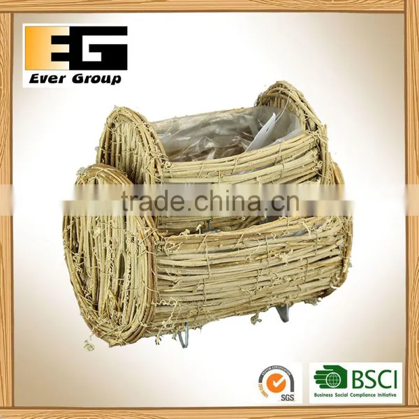 Natural Rattan Flower Pot for Garden Ornaments photo-4
