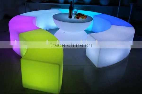 Elegant Popular Led Rechargeable Illuminated Bar Stool Chair photo-3