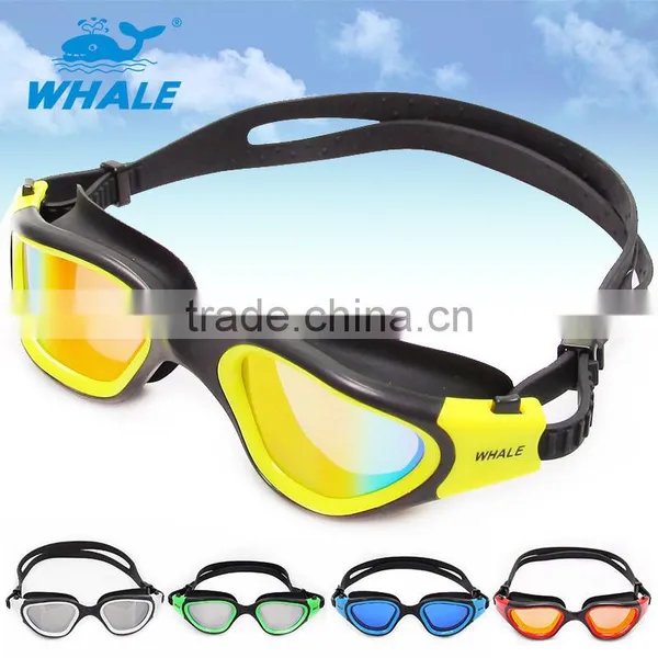 2015 New Panoramic Silicone Adult Swimming Goggles With Red Mirrored Lens (MM-7203) photo-4