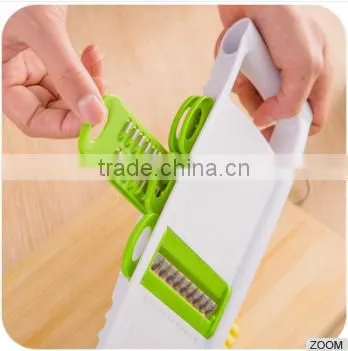 6 in 1 Fruit Multi Vegetable Mandoline Slicer 6 Adjustable Stainless Steel Blades Kitchen Grater Cutter photo-4