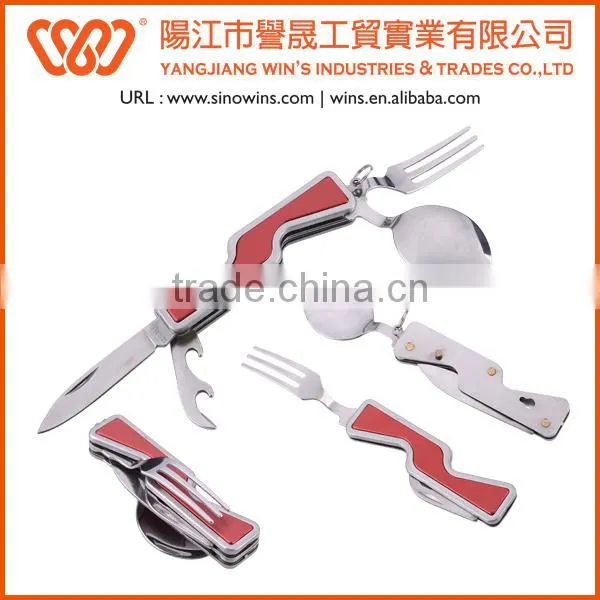 A21-8003 Stainless Steel Foldable Camping Tool With Aluminum Handle Chips photo-5
