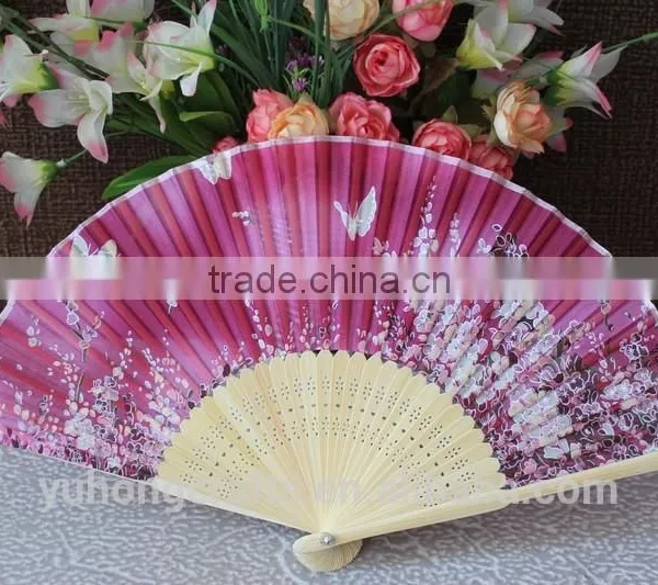 High-grade Bamboo Ladies Silk Hand Fan photo-4