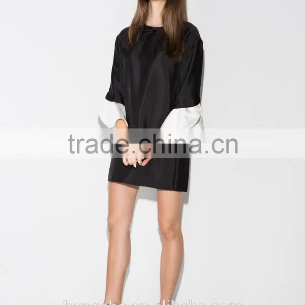 New Style Girl Dress Fashion Black Girl Party Wear Western Bell Sleeve Dress HSD6653 photo-2