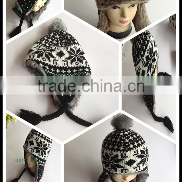 2016 New Fashion Winter Warm Soft Double Layer Knitted Ladies Hats Majored Factory photo-5
