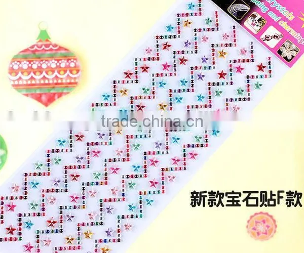 Rhinestone New Products Wholesale Customized Shape Diy Self Adhesive Acrylic Rhinestone Sticker Sheet photo-5