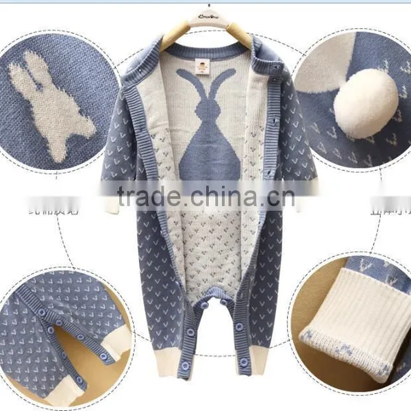 Latets Toddler Infant Baby One Piece Winter Knitted Playsuit Romper photo-5