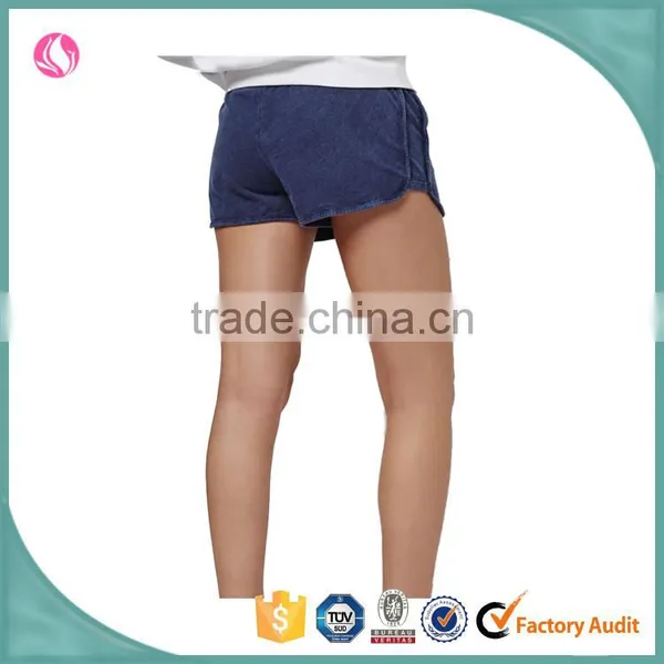Women Washed Tied Front Cotton Sports Runner Shorts, Casual Gym Shorts, Workout Shorts photo-4