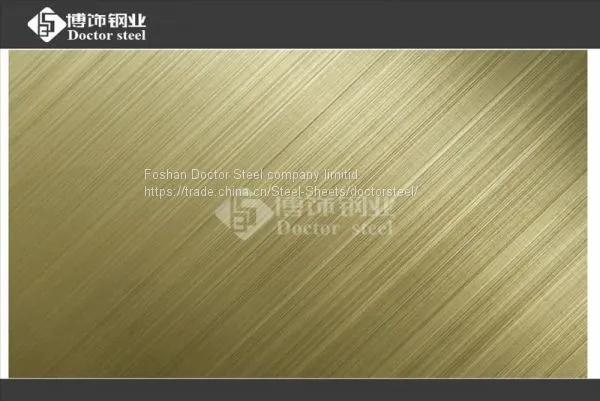 Color Cross Hairline Stainless Steel Sheet,coffee Decorative Stainless Steel Plate photo-4