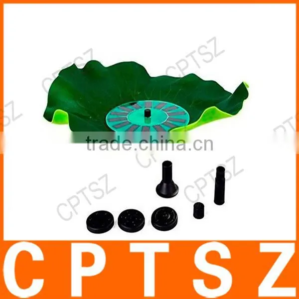 Floating Lotus Leaf Shape Solar Power Energy Decorative Waterfall Pump Fountain for Pond Birdbath Pool Garden photo-4
