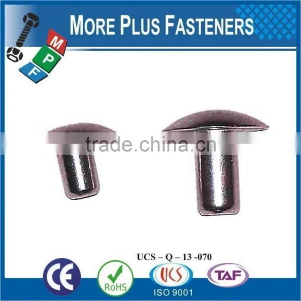 Made in Taiwan Aluminum Copper Solid Steel Plain Round Head Rivet photo-3
