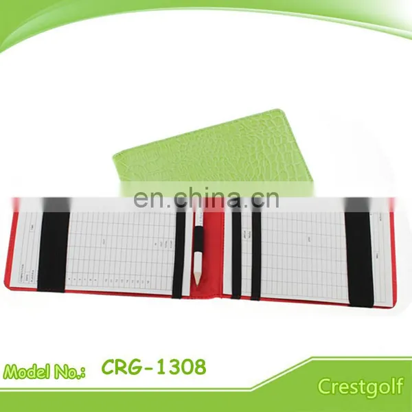 PU Leather Golf Scorecard Holder Golf Yardage Book Golf Equipment